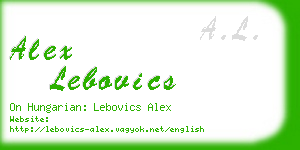 alex lebovics business card